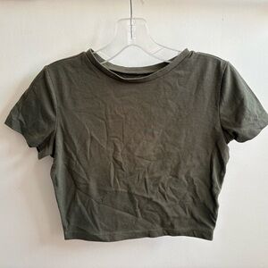 Target Wild Fable Olive Green Women's Crop Top